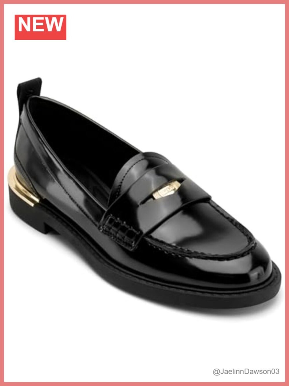 DKNY Raeya Penny Loafer Women's Mule Slip-On Round Toe Leather